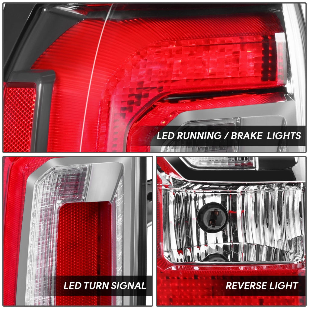 Chrome Housing Red Lens Reflector Headlight for GMC Yukon XL (2015–2020)