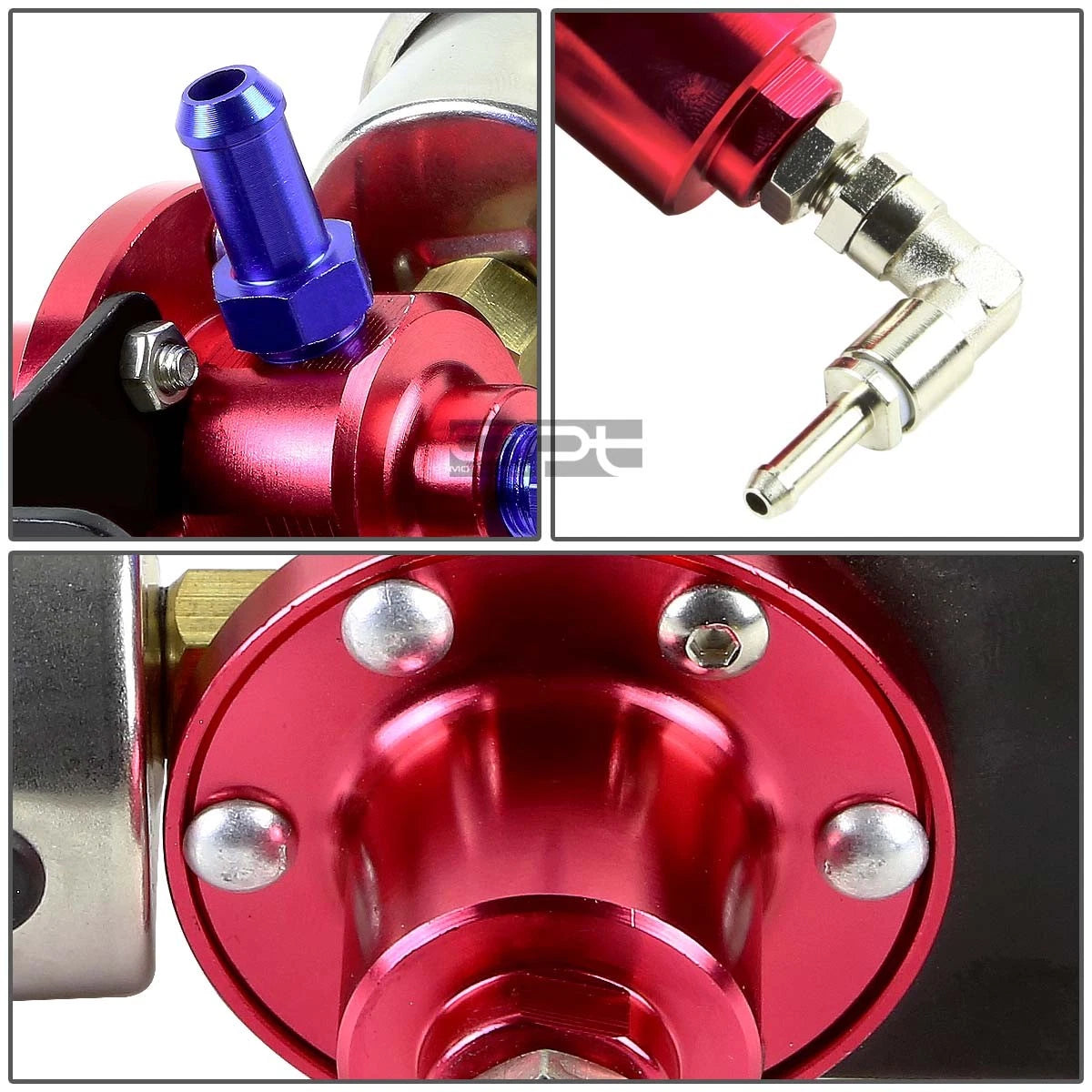 Adjustable Fuel Pressure Regulator 160 PSI with Liquid Gauge and Fitting