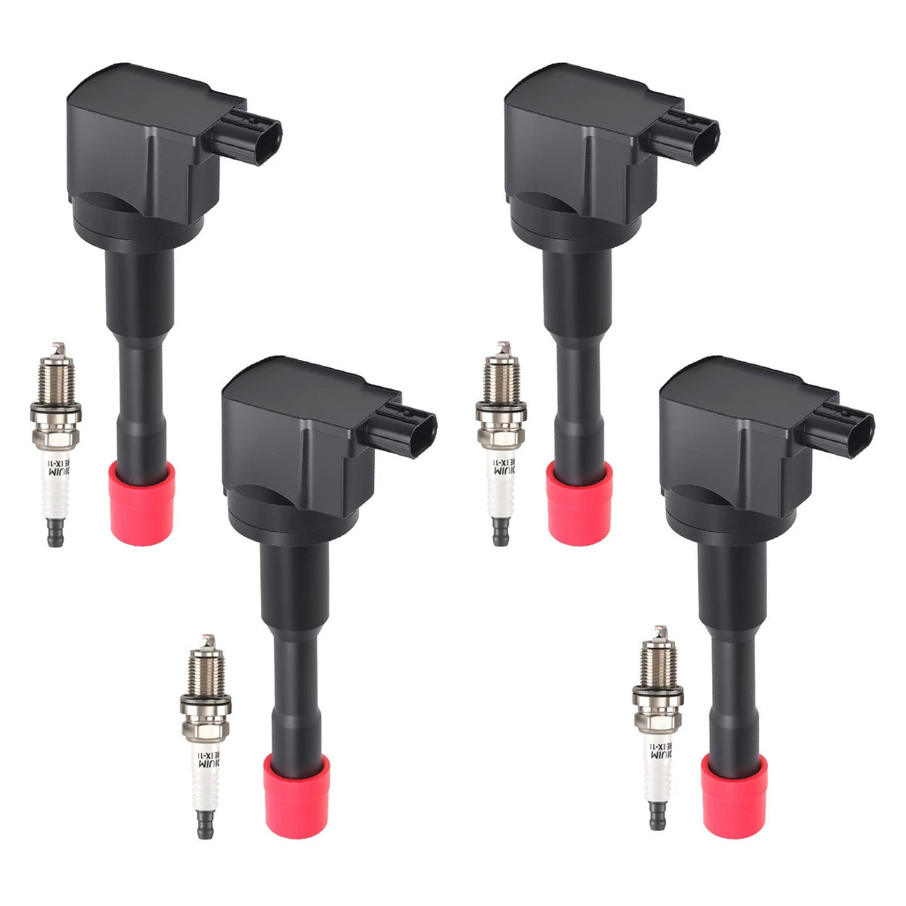 Set of 4 Ignition Coils + 4 Spark Plugs for Honda Civic Hybrid (2003–2011) AP5325