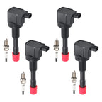 Set of 4 Ignition Coils + 4 Spark Plugs for Honda Civic Hybrid (2003–2011) AP5325