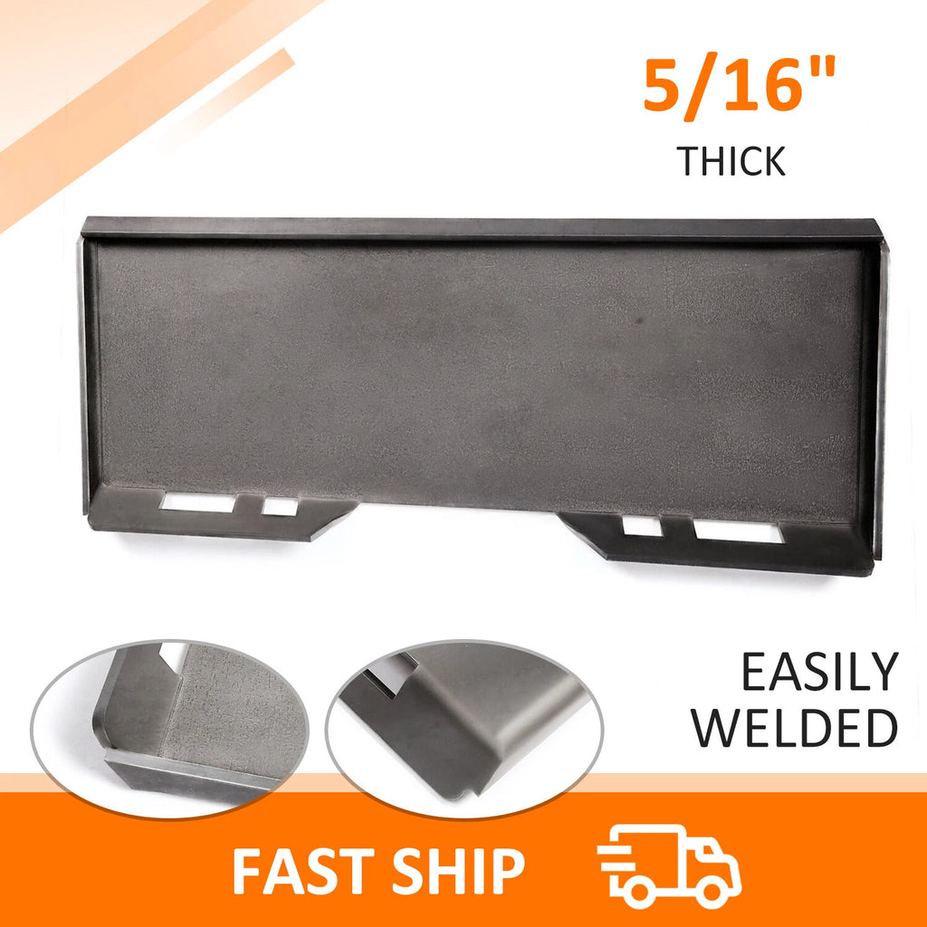 Skid Steer Mount Plate Adapter for Quick Tach Attachment (5/16" Thick)