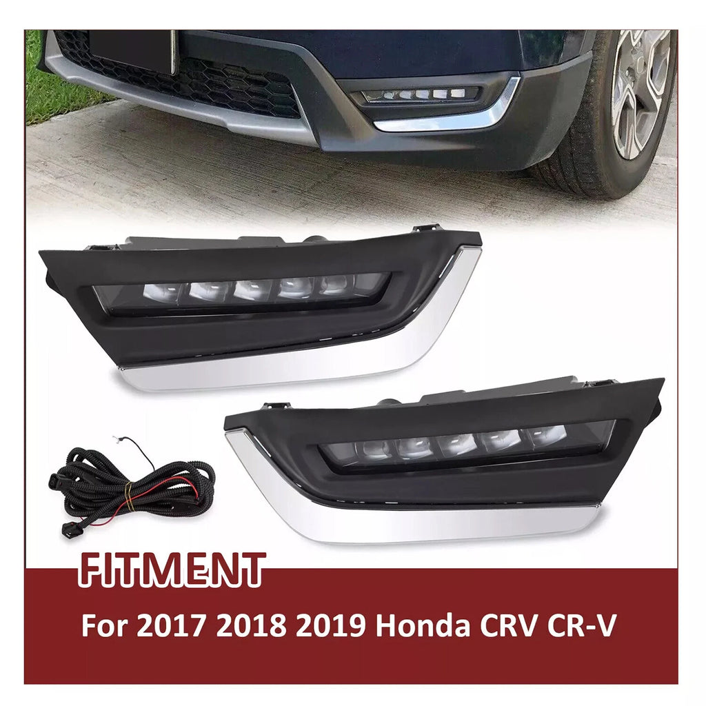 LED DRL Fog Lights for Honda CR-V (2017–2019)