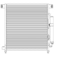 Replacement A/C Condenser w/Receiver Drier (See compatibility Chart)