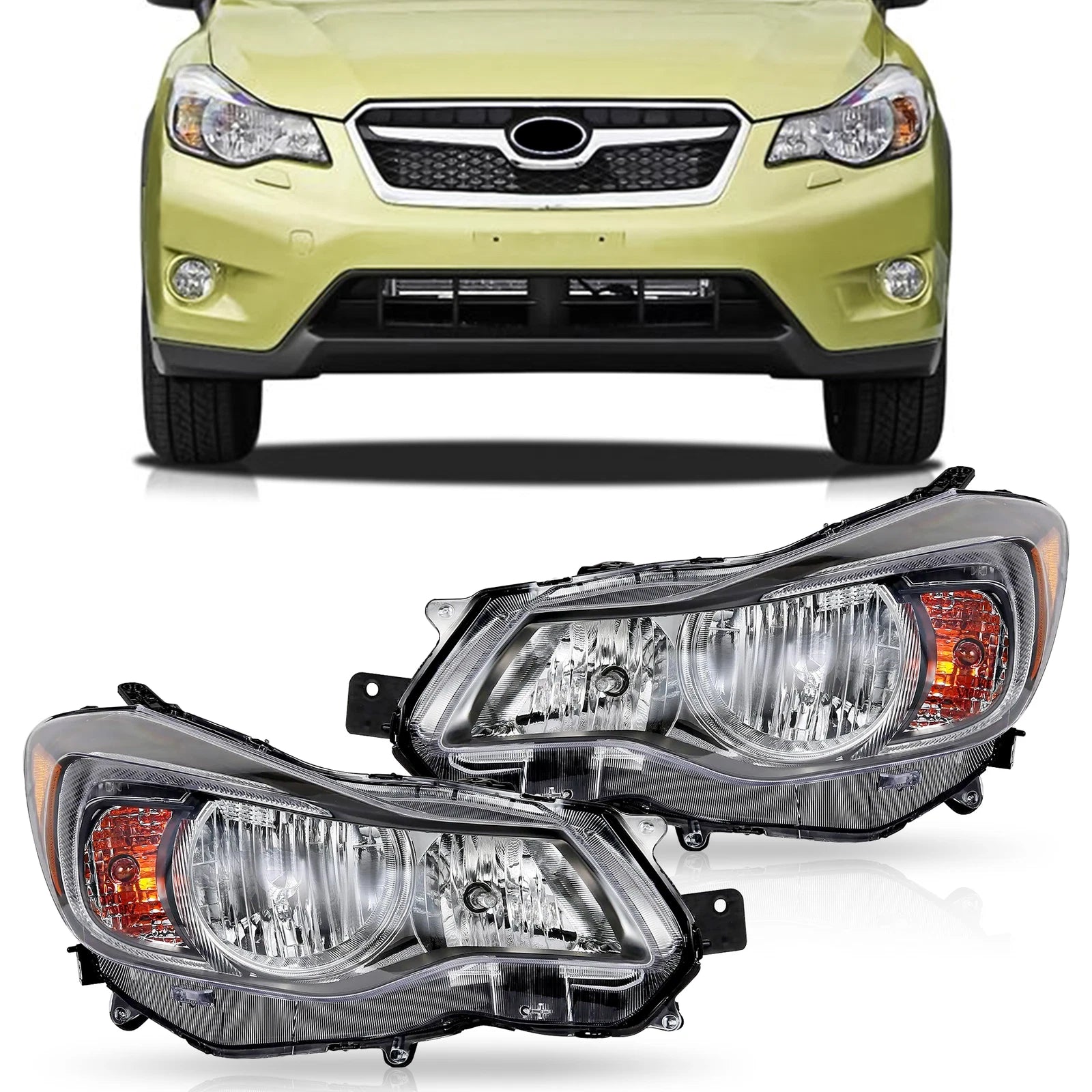 Halogen Headlight Set for Subaru XV Crosstrek, Impreza (2013–2015)