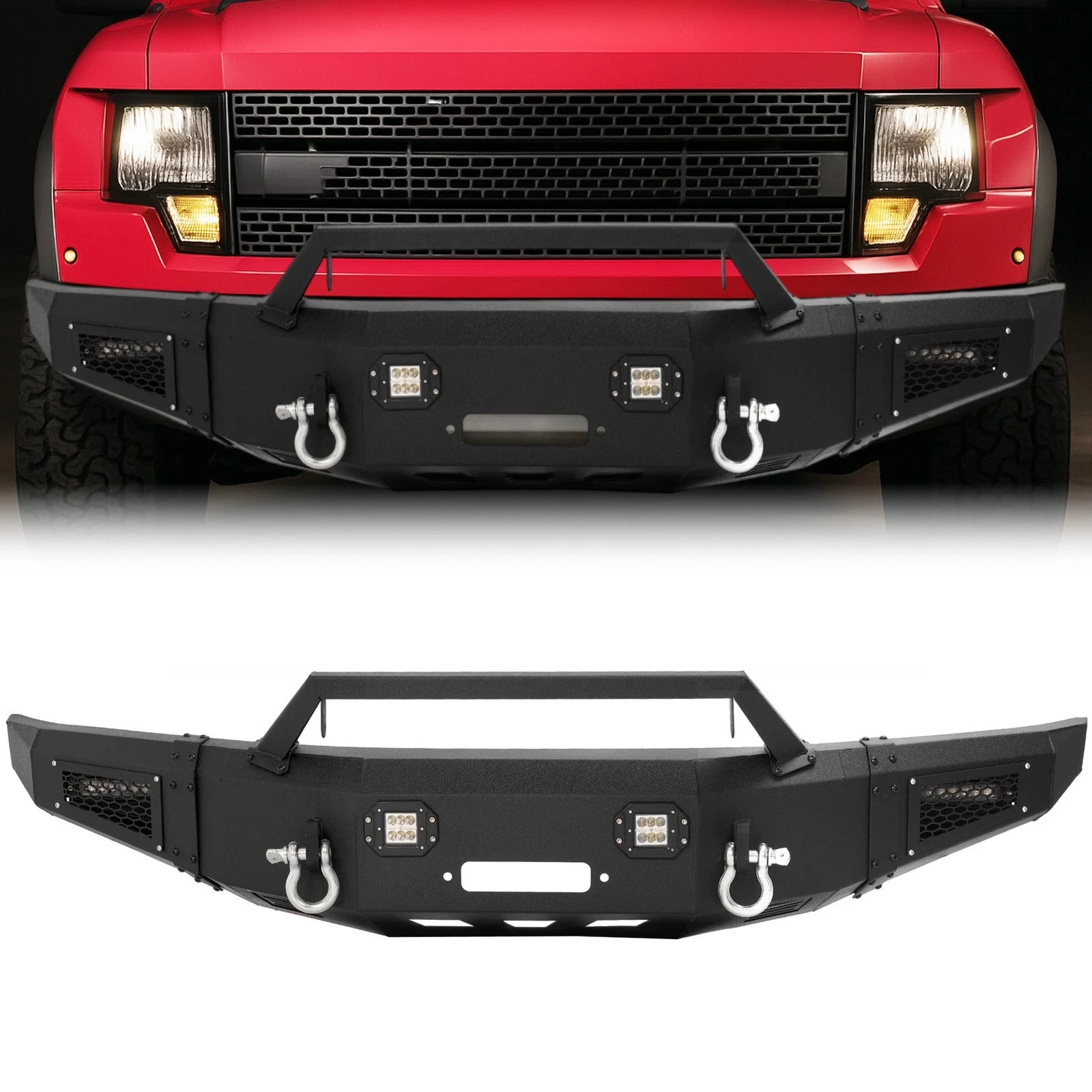 Off-road Front Bumper Assembly with Winch for Ford F150 SVT Raptor (2009-2014)