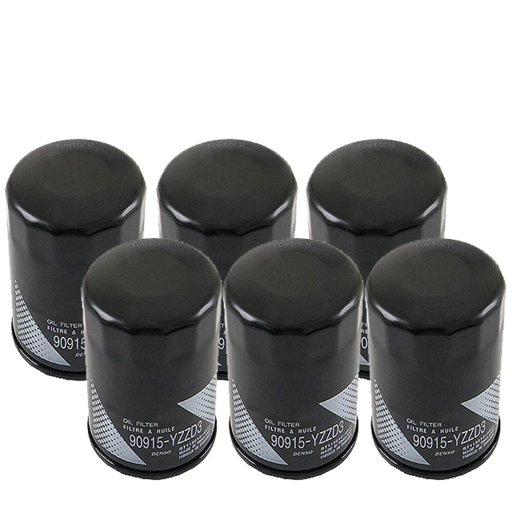 Set of 6 Engine Oil Filters for Lexus Toyota