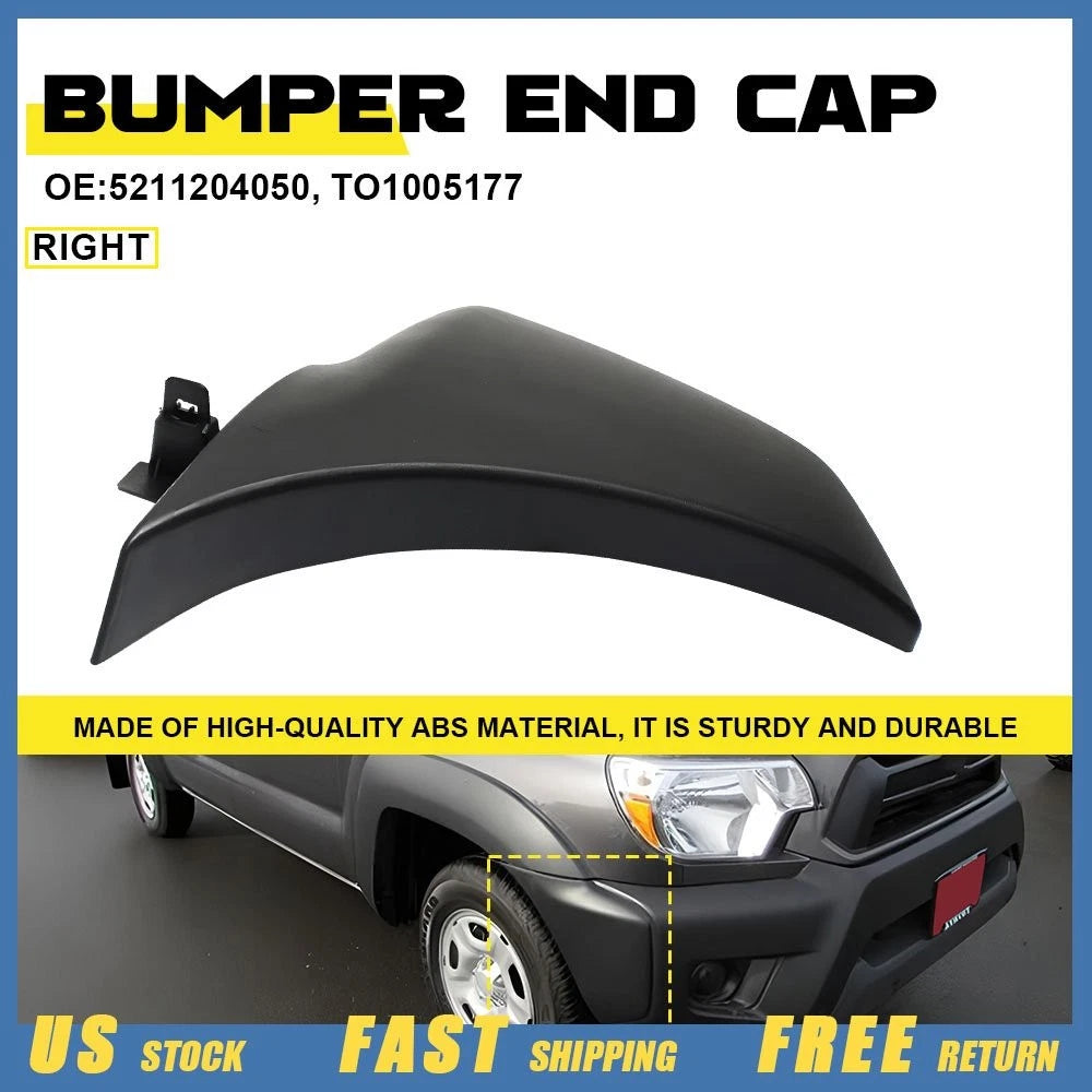 Bumper End for Toyota Tacoma (2012–2015) Front Passenger Side EXV Textured Plastic