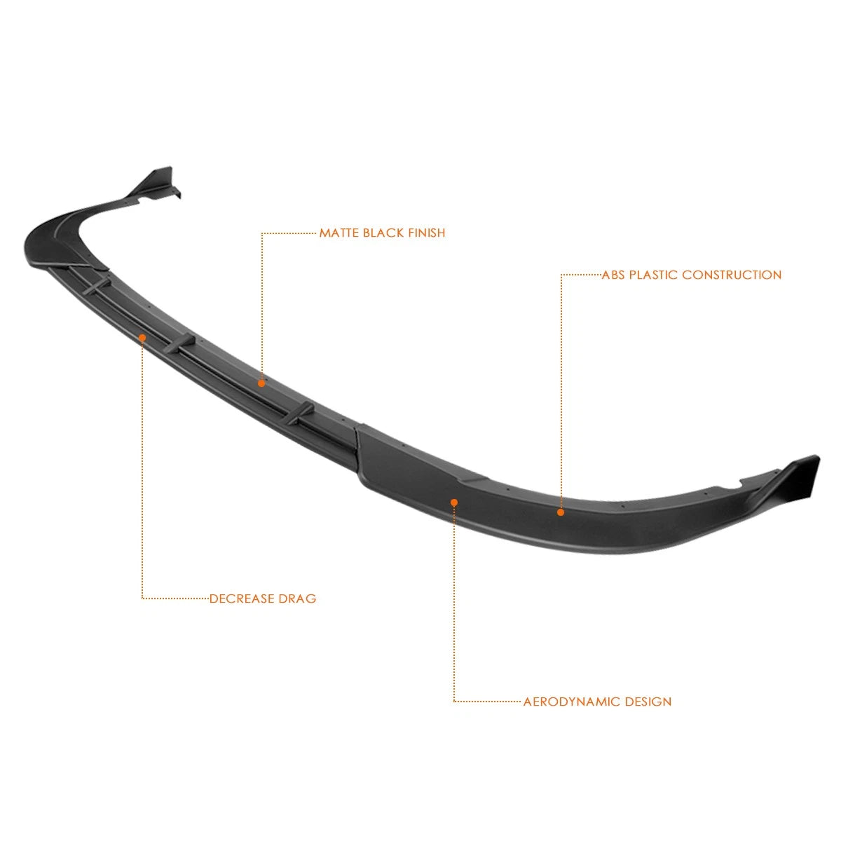 STP-Style Matte Black Front Bumper Body Kit Spoiler Lip for Optima SX SXL (2016–2018)