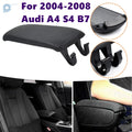 PU Leather Center Console Armrest Cover for Audi A4 S4 A6 (2004–2008)