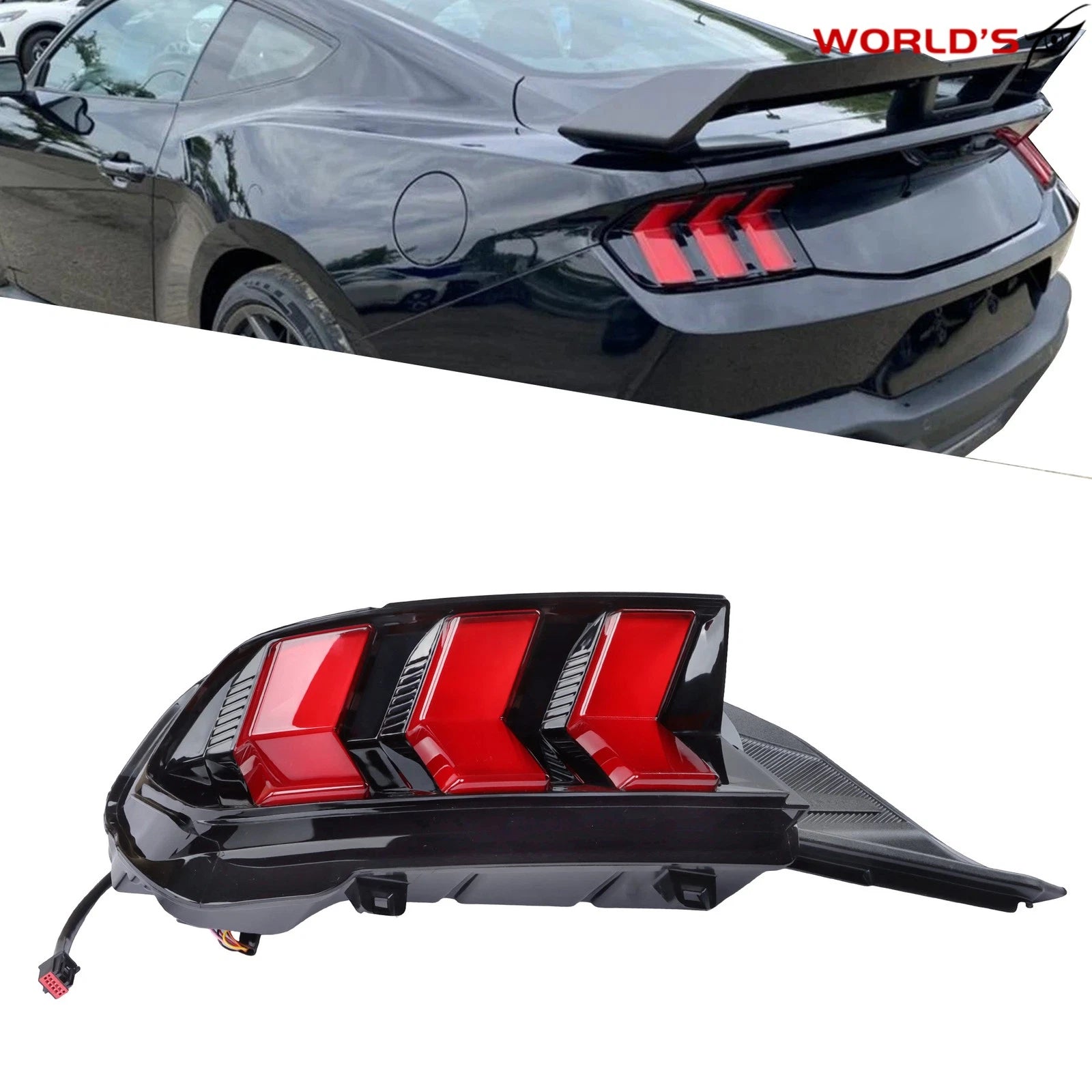 Tail Light for Ford Mustang (2024–2025) Driver Rear LED Red Lens