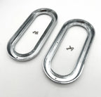 Chrome Semi Truck Trailer Light Bezels for 6 Inch Oval Lights (Qty 1)