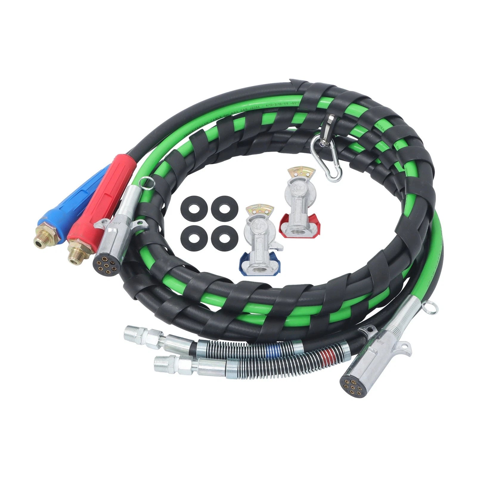3X Air Line Hose Assemblies for Semi Truck/Trailer (12 Feet)