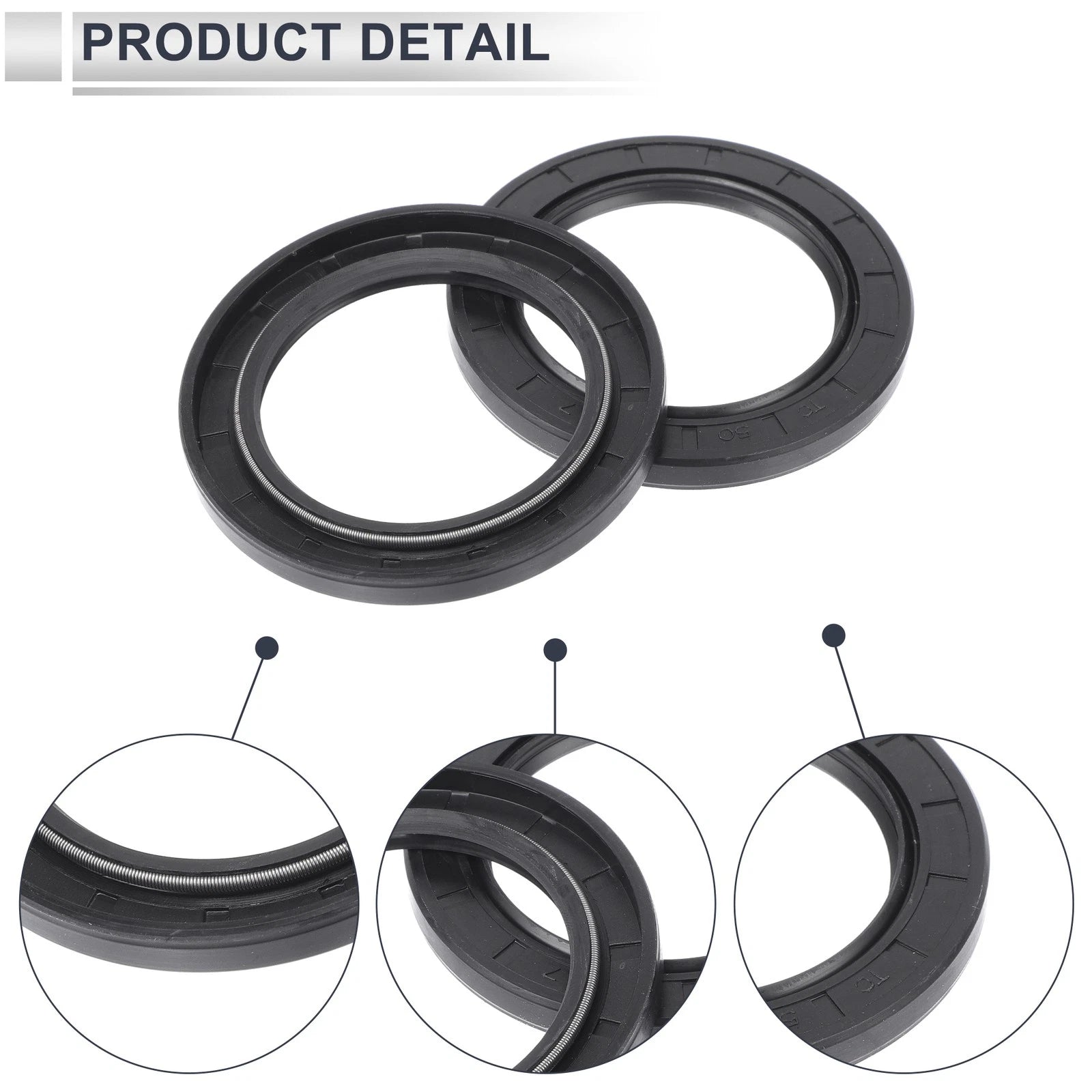 Set of 5 Oil Seal Rotary Shaft Seal NBR Rubber 50x72x7mm