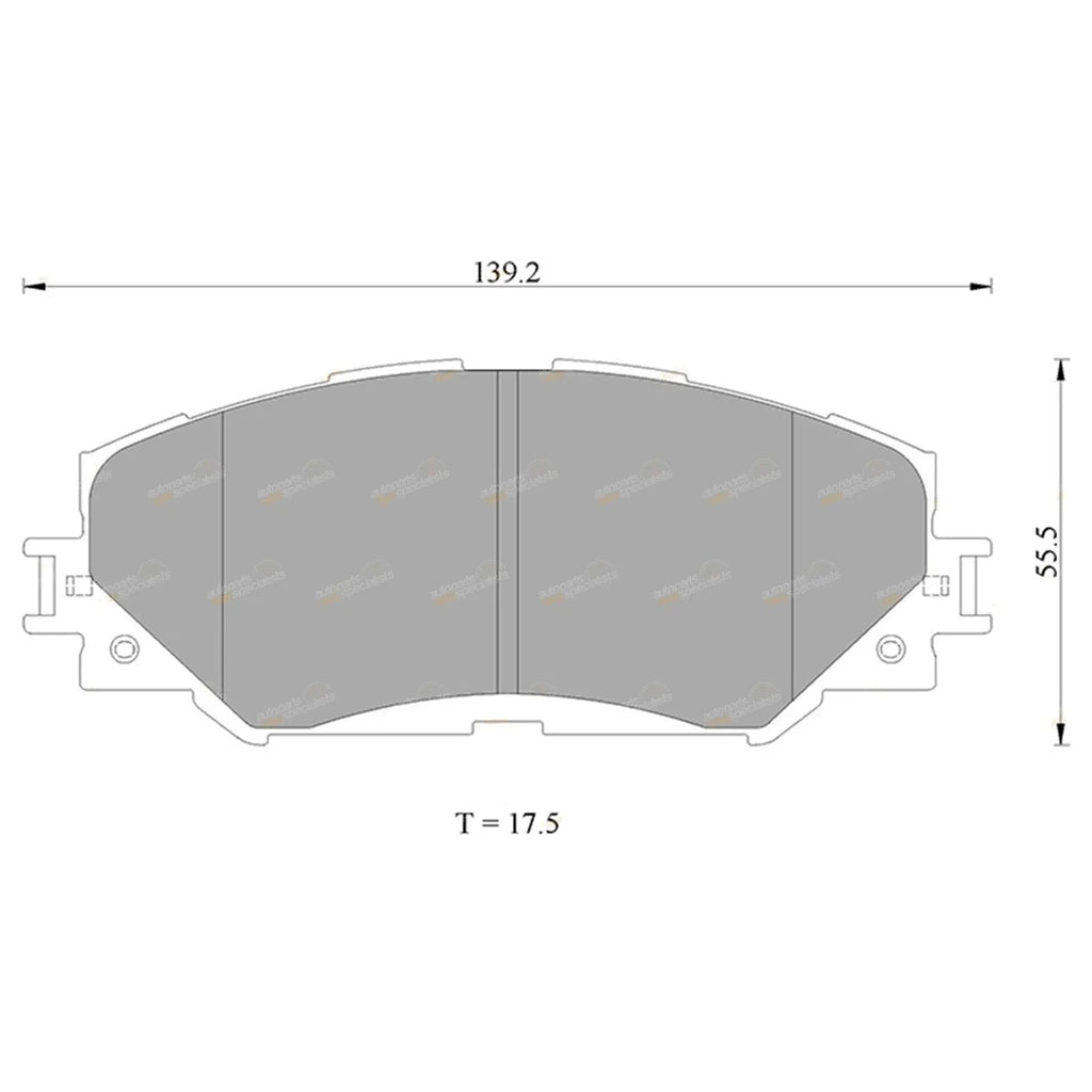 Front Disc Brake Pads Set for Toyota Corolla ZRE152R ZRE153R ZRE182R