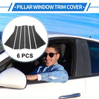 6 Pcs Door Pillar Window Trim for Hyundai Santa Fe (2013-2018) Carbon Fiber