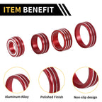 Light Switch Knob Cover Ring for GMC Sierra 2014–2018 (Red)