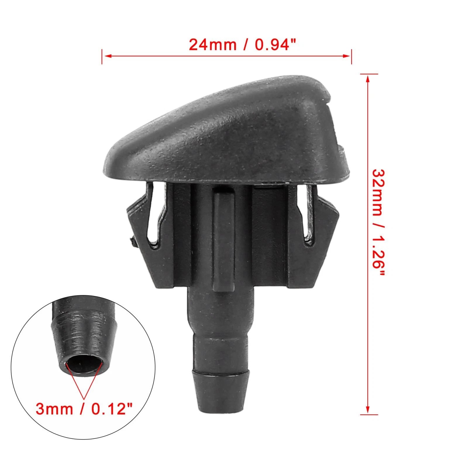 2pcs KD45-67-510 Wiper Washer Nozzle Jet for Mazda 3 6 CX-5 CX-9 (2004–2023)