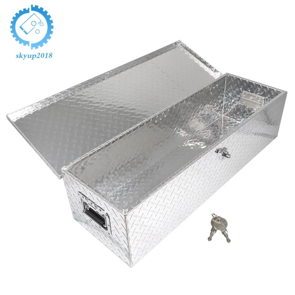 Aluminum Trailer Tongue Tool Box for Pickup Truck Bed (39" x 13" x 10")