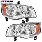 Pair of Headlights for Dodge Grand Caravan (2011–2018) & Chrysler Town & Country (2008–2016)