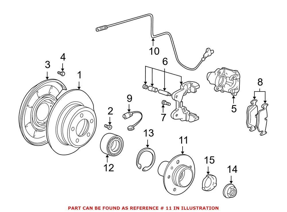 Rear Wheel Hub for BMW Z3 (1997–2002)