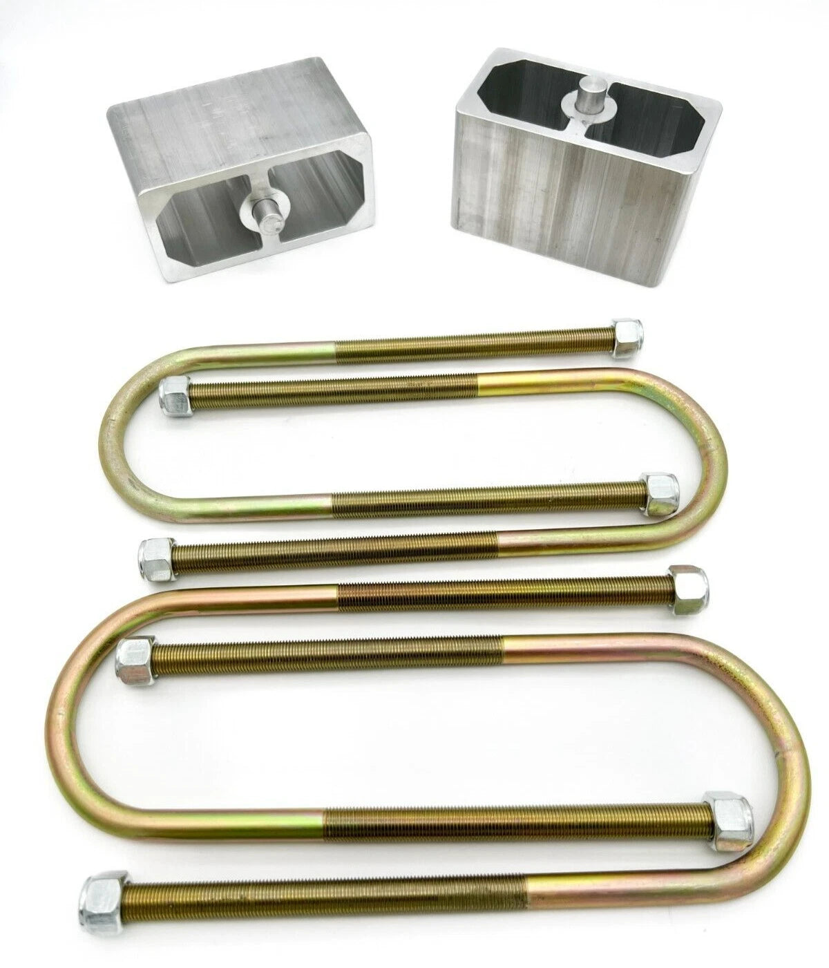 Aluminum Lowering Blocks with U-Bolts for Leaf Spring 3 in for Jeep (2007–2018)