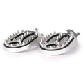 Silver Shark Teeth Racing Foot Pegs for Kawasaki KX250 KX450 (2008-2015)