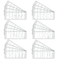 Set of 4 White Decals for Boat Registration Letters A-Z & Numbers 0-9