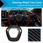 Carbon Fiber Steering Wheel Center Cover for Corvette C8 (2020–2023)