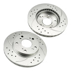 Front Drilled Slotted Brake Rotors for Honda Civic (2006–2011)