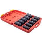 Set of 10 Deep Impact Sockets for Metric Vehicles (22-41mm)