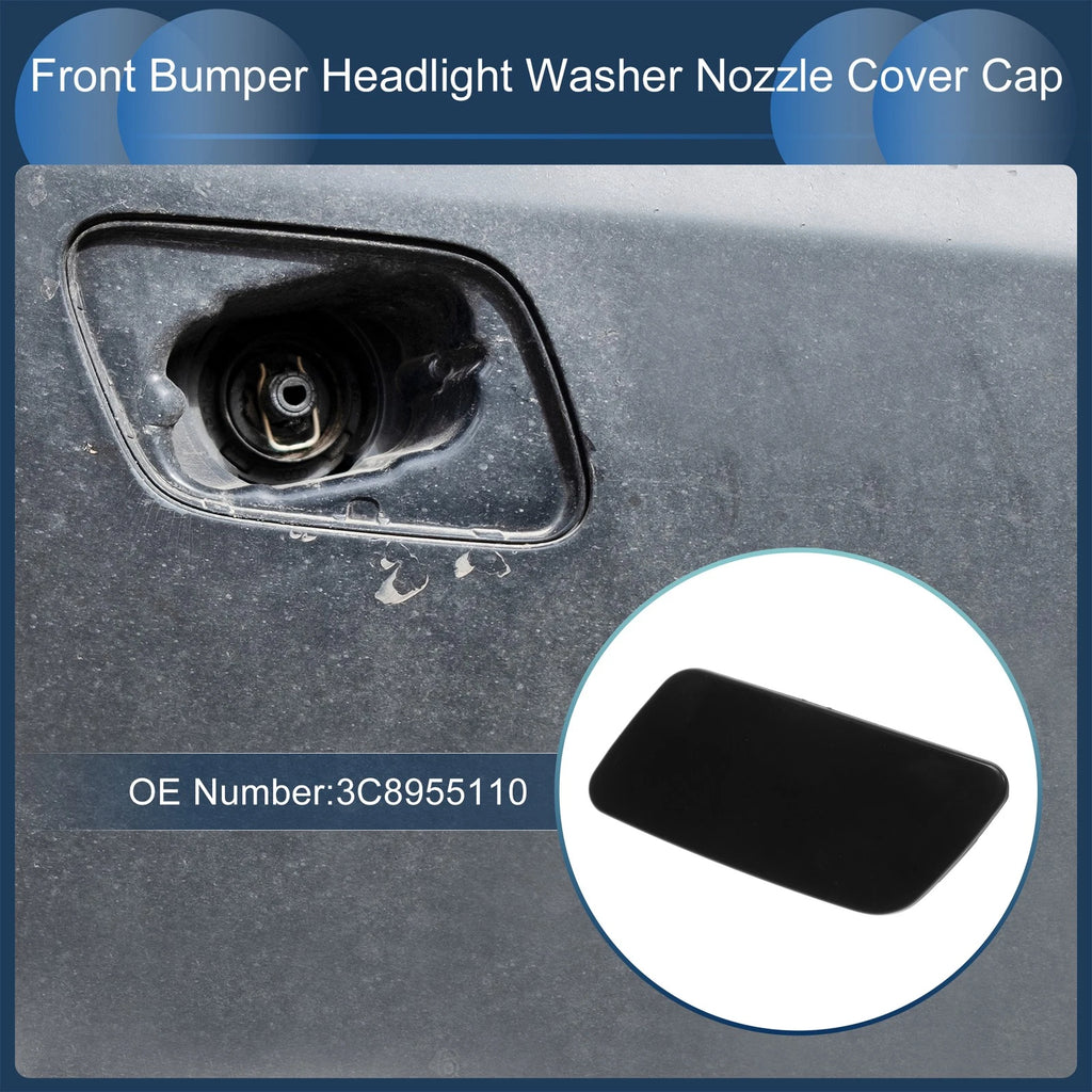 Front Right Washer Nozzle Cover Cap for Volkswagen Passat CC (2008–2012) Black