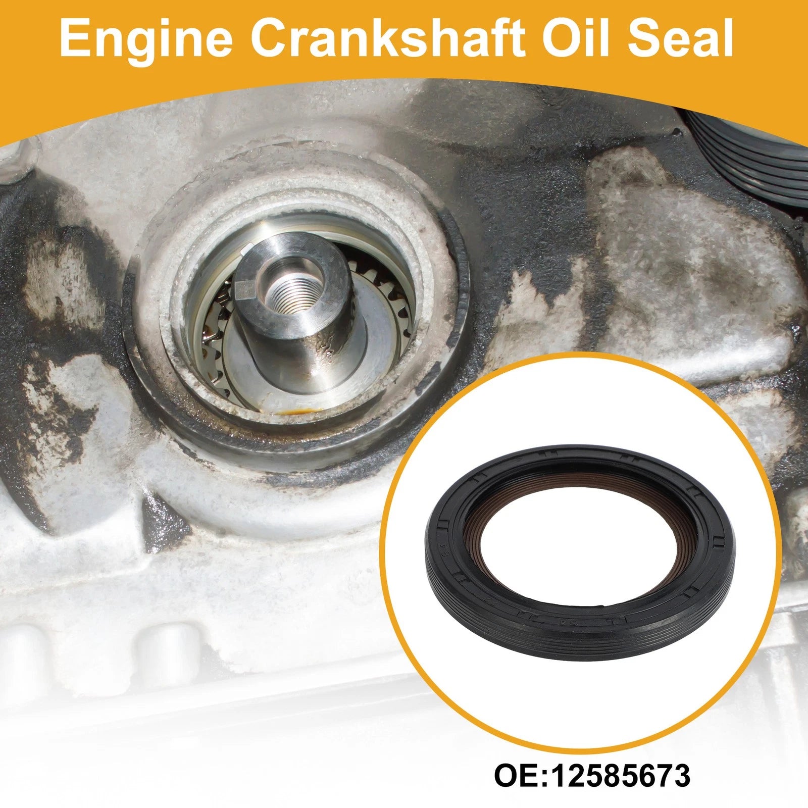 1 Pc Front Crankshaft Oil Seal for Chevrolet Silverado (1999–2019) No.12585673