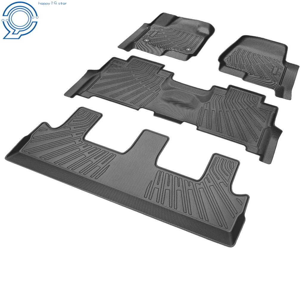 Set of 4 TPE 3D Floor Mats for Ford Expedition/Max 8-Seat (2018–2024)