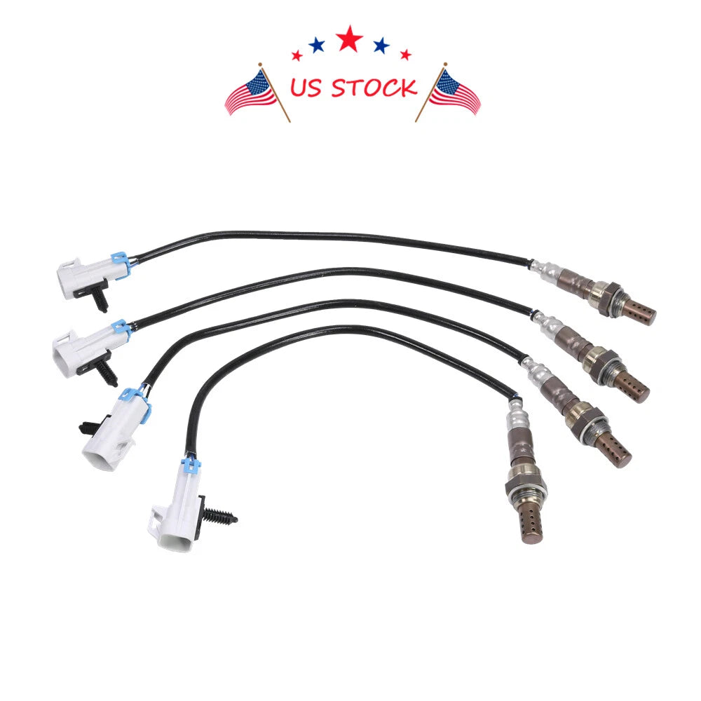 Set of 4 Oxygen Sensors for GMC Chevrolet Silverado 1500 Tahoe Avalanche (2007–2013)