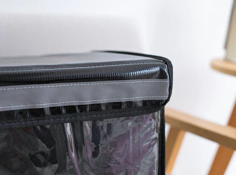 62L Insulated Food Delivery Bag for Pizza Takeaway Storage + Rear Rack