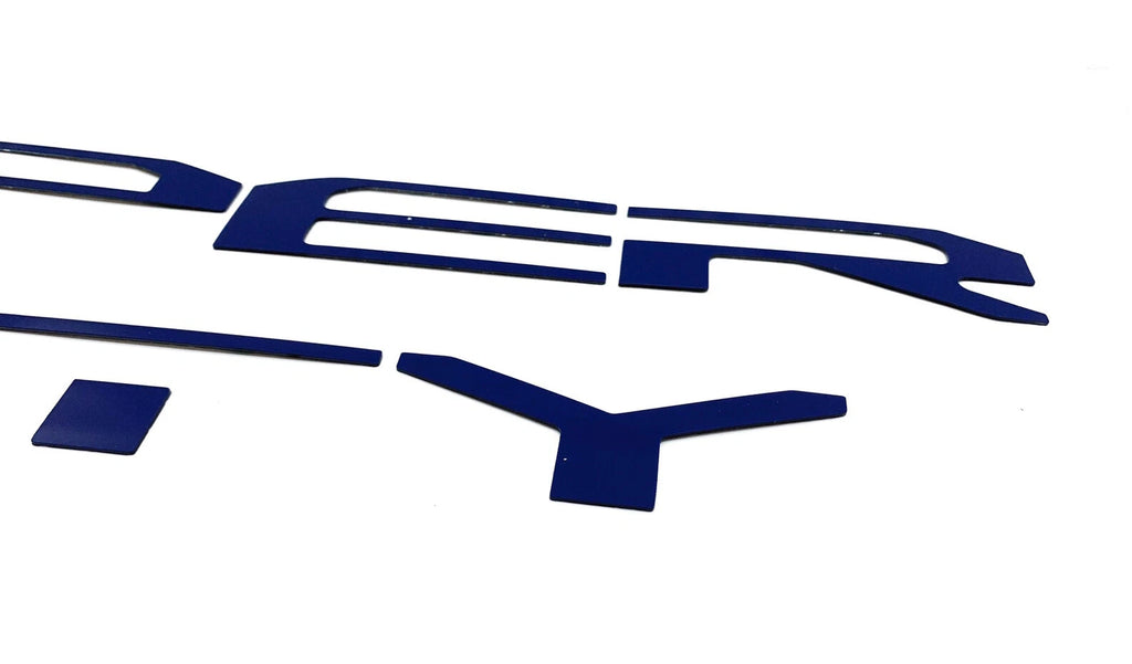 Tailgate Insert Letters Blue Premium for 2020-2022 Ford Super Duty