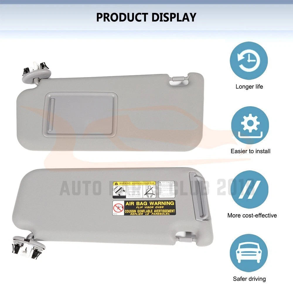 Left Driver Side Sun Visor for Toyota RAV4 (2010-2012)