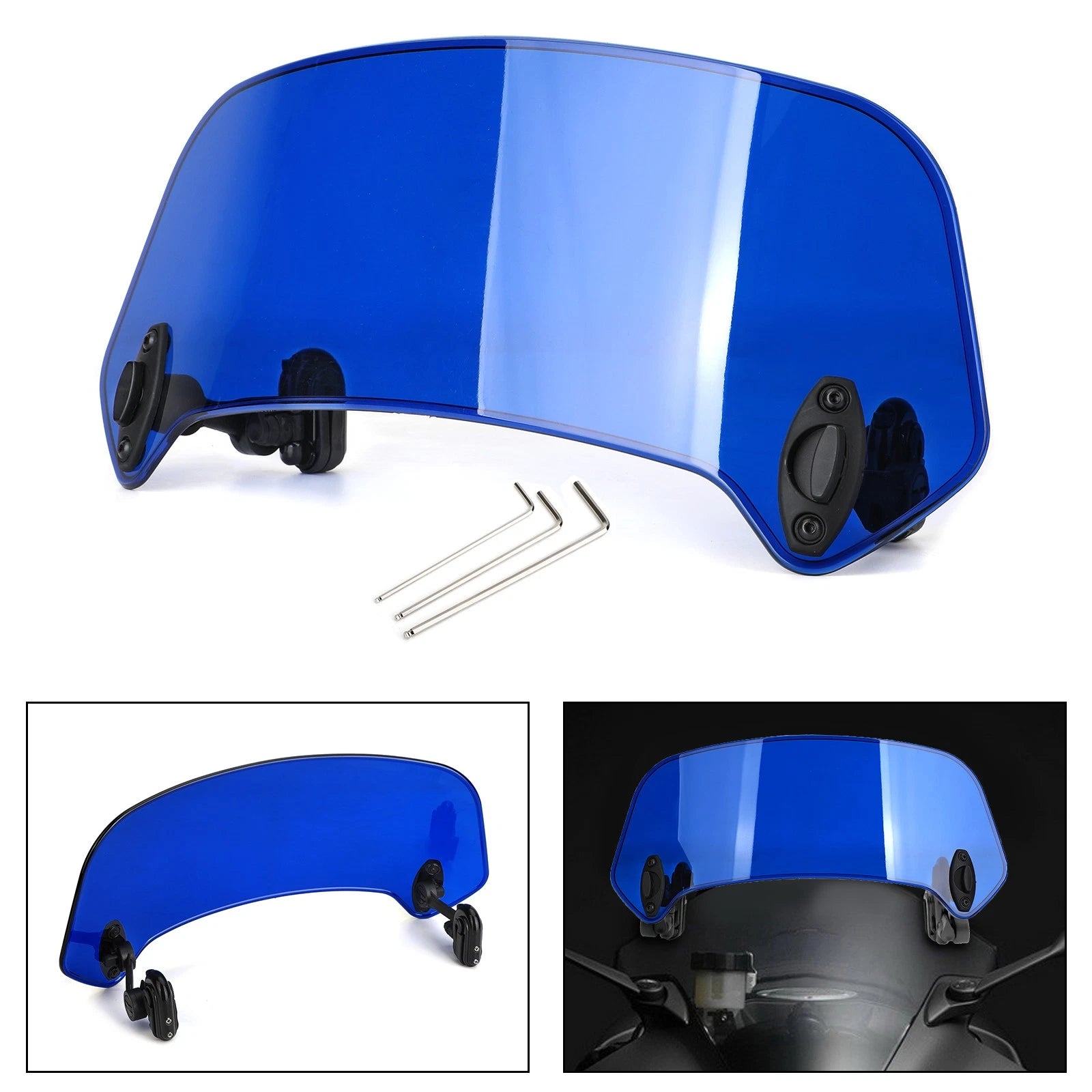 Universal Adjustable Clip On Windshield Extension Deflector for AV