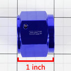 10AN Blue Anodized Aluminum Hex Head Female Flare End Cap/Nut Fitting