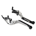 CNC Silver Extendable Brake Clutch Levers for Kawasaki Ninja 125 250 (2018-2023)