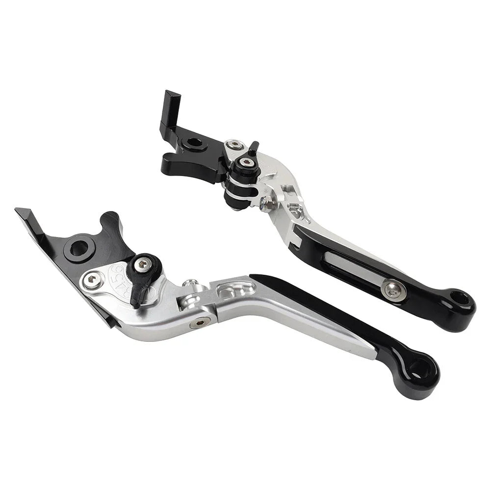 CNC Silver Extendable Brake Clutch Levers for Kawasaki Ninja 125 250 (2018-2023)