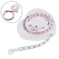 1.5m Body Mass Index Tape Measure Tool for Health Tracking