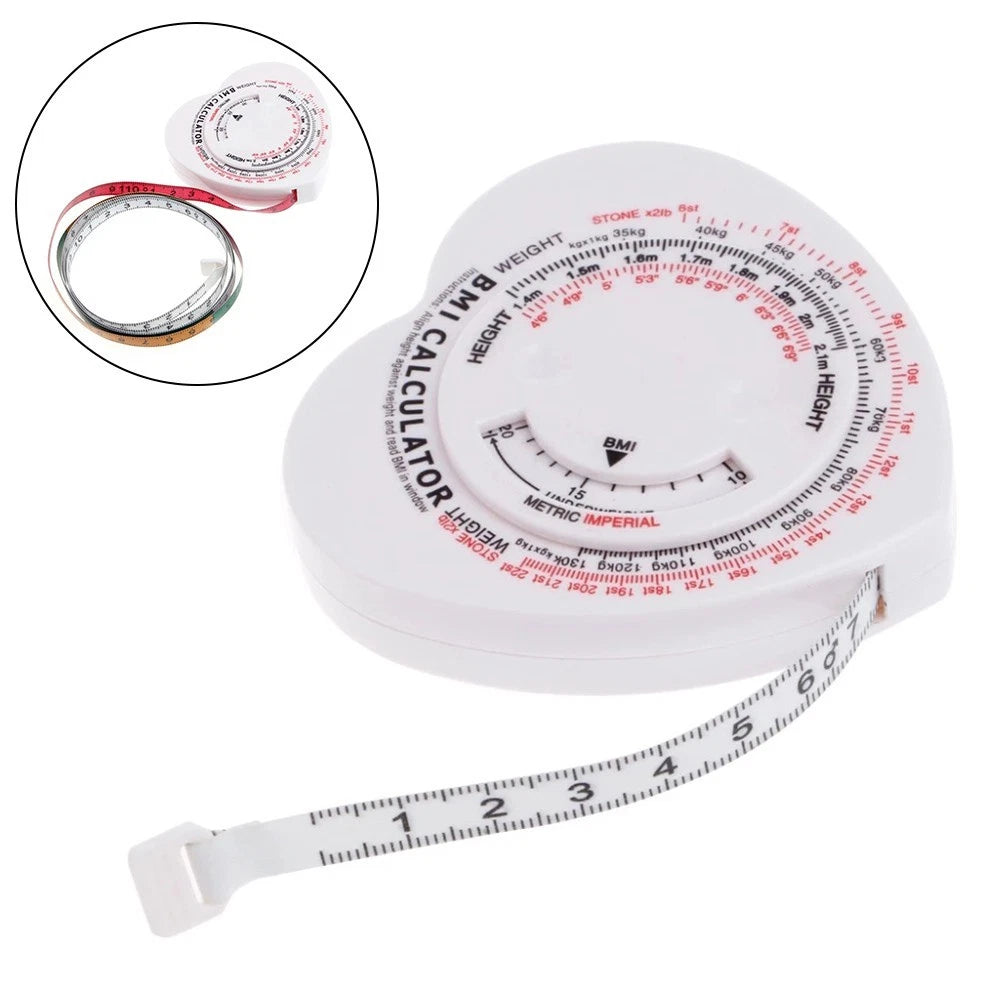 1.5m Body Mass Index Tape Measure Tool for Health Tracking