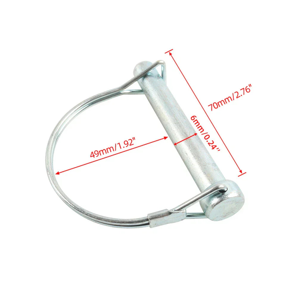 10Pcs D-TYPE Lock Pin & Rope Safety Coupler Pin for Trailers