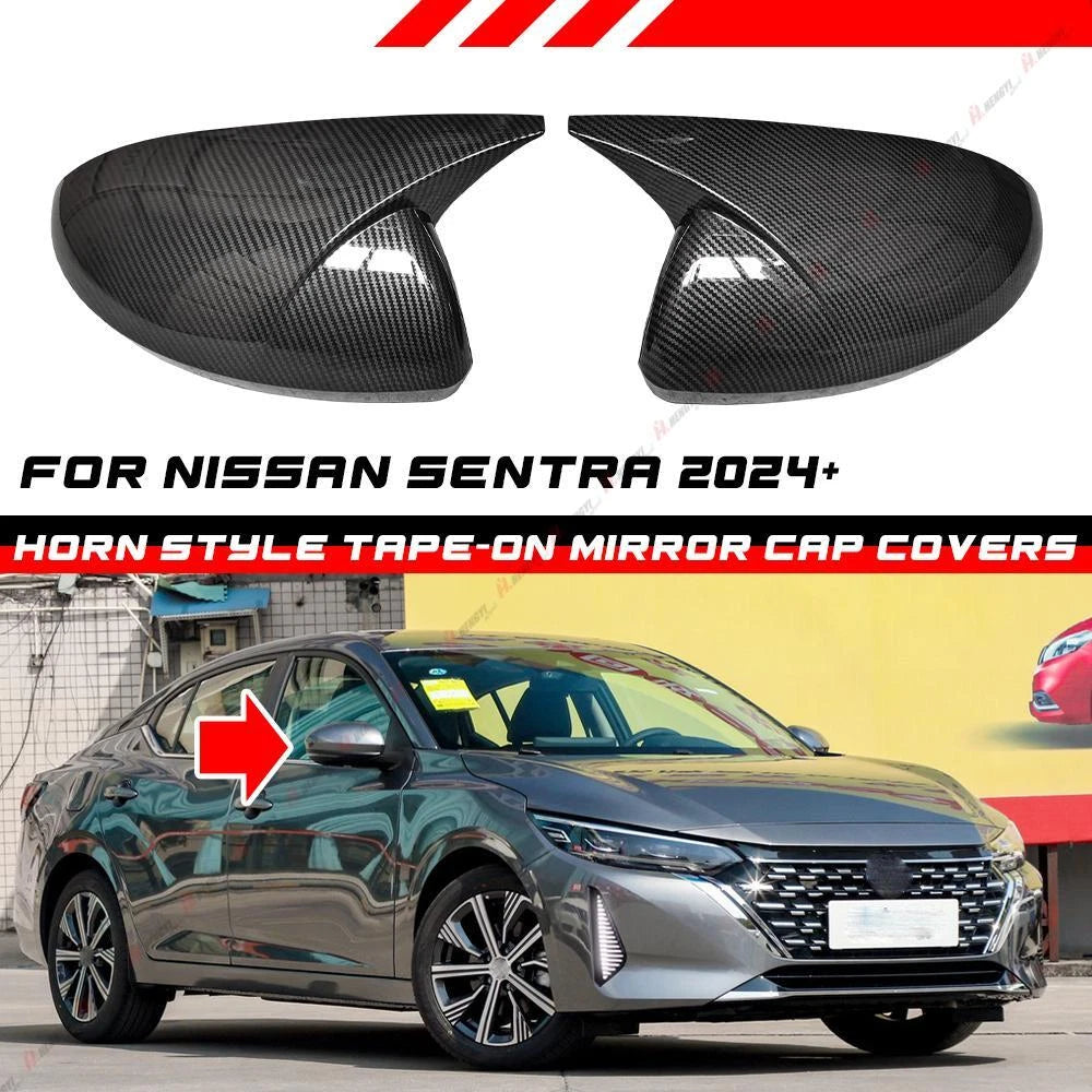 Carbon Look Side Mirror Cover Caps for Nissan Sentra (2024–2024)