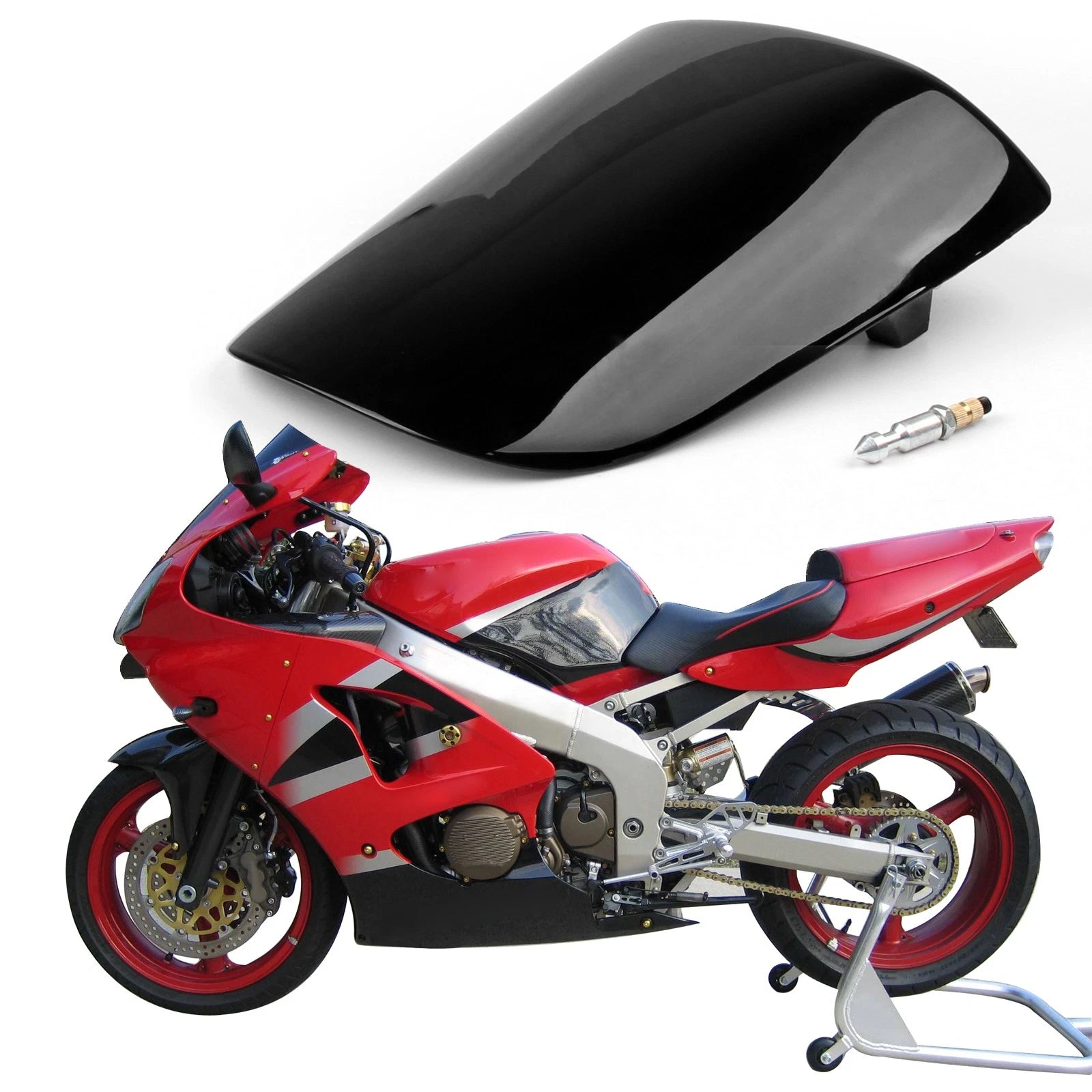 Rear Seat Cover Cowl for Kawasaki ZX6R (2000–2002) - Black