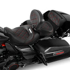 Backrest Pad Set for Harley Street Glide (2014–2023) - Black Red