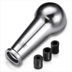 J2 Aluminum Ball Teardrop Shift Knob for 6-Speed MT (M8 M10 M12) Silver