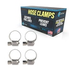 Set of 4 Stainless Steel Worm Gear Hose Clamps for EFI Fuel Hose 5/16"