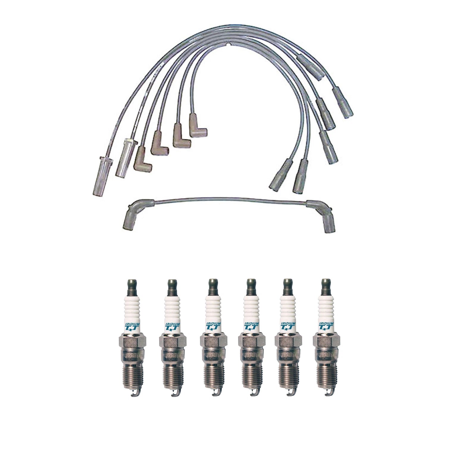 Denso Wire Set & 6 Iridium Spark Plugs for GM 4.3 V6 (1996–2002)